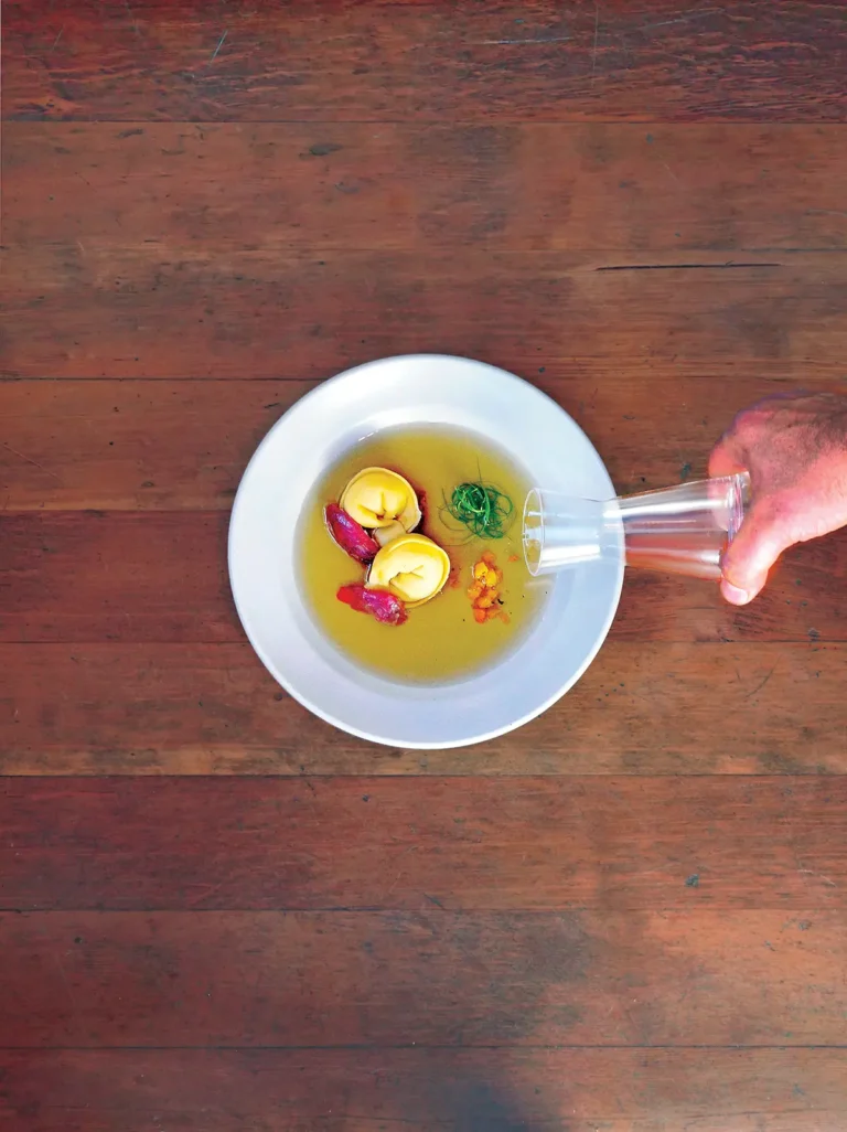 Duck Consommé with Tortelloni at Pico