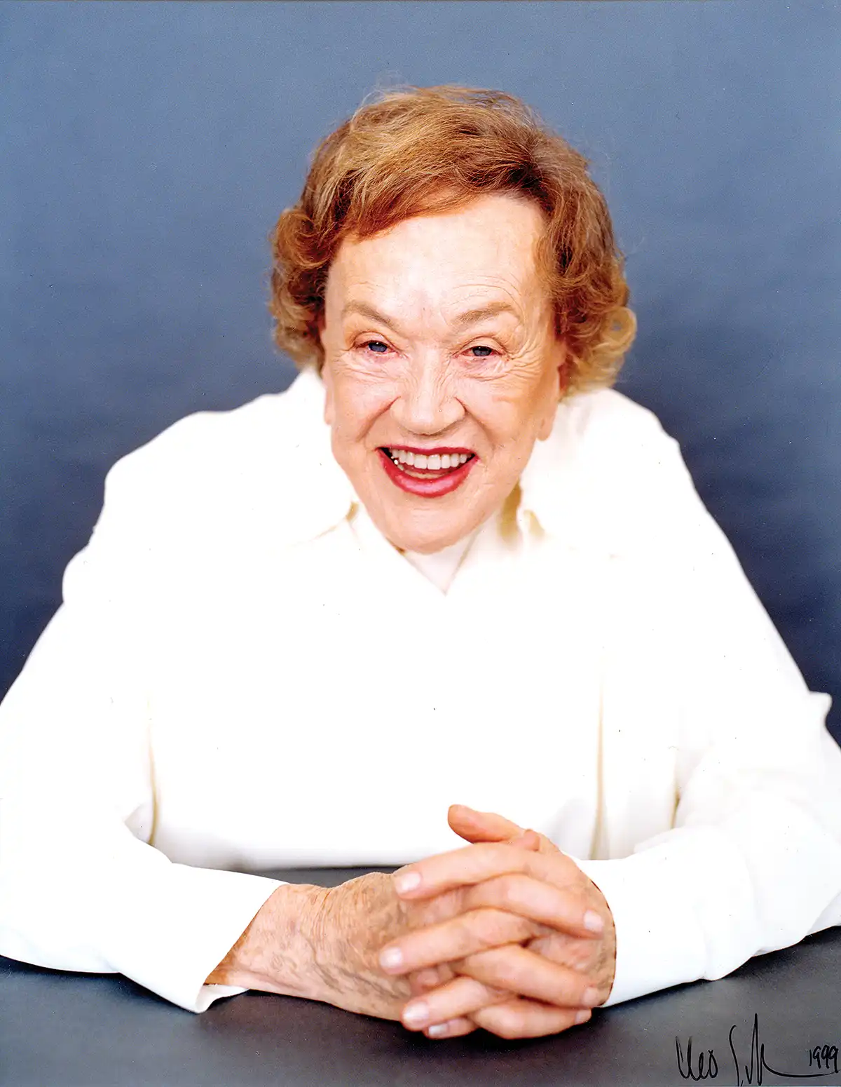 Portrait of Julia Child in 1999.