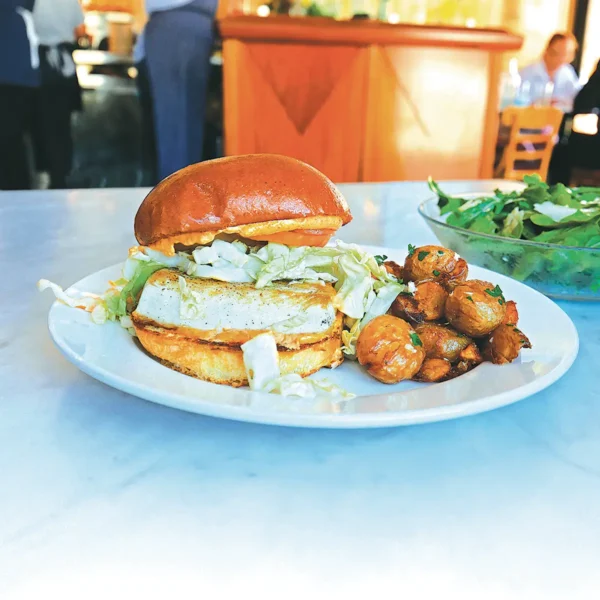 Cast-Iron Seared Fish Sandwich at Little Dom’s Seafood