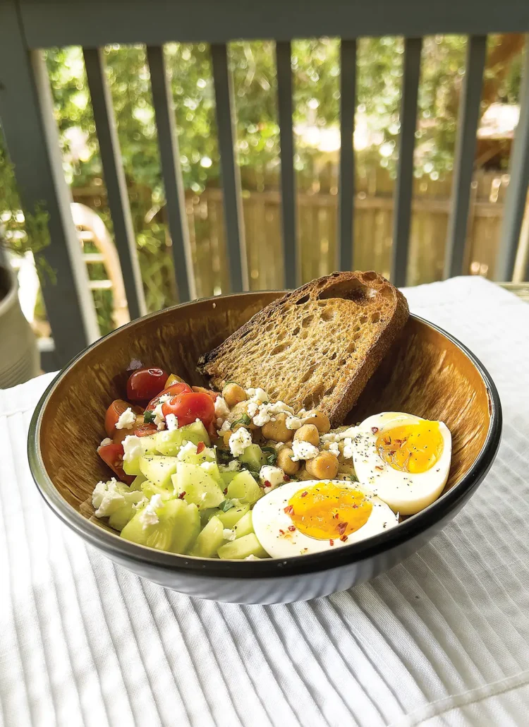 Chickpea breakfast bowl