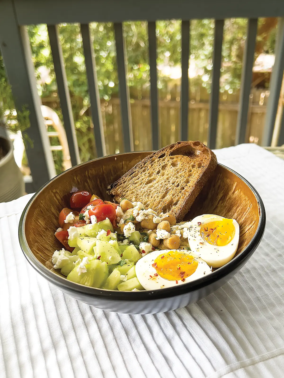 Chickpea breakfast bowl