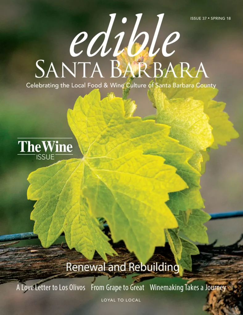 Edible Santa Barbara magazine cover: Issue 37, Spring 2018.