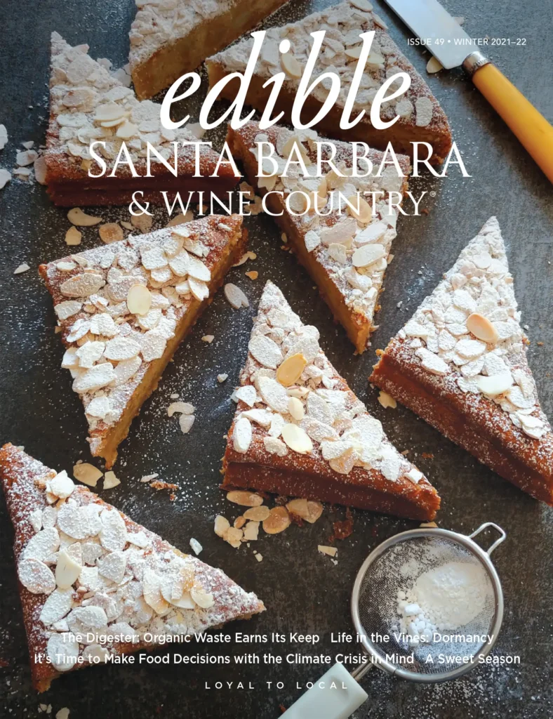 Edible Santa Barbara magazine cover: Issue 49, Winter 2021-22.