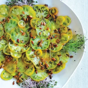 Green Tomato and Toasted Pepitas Salad