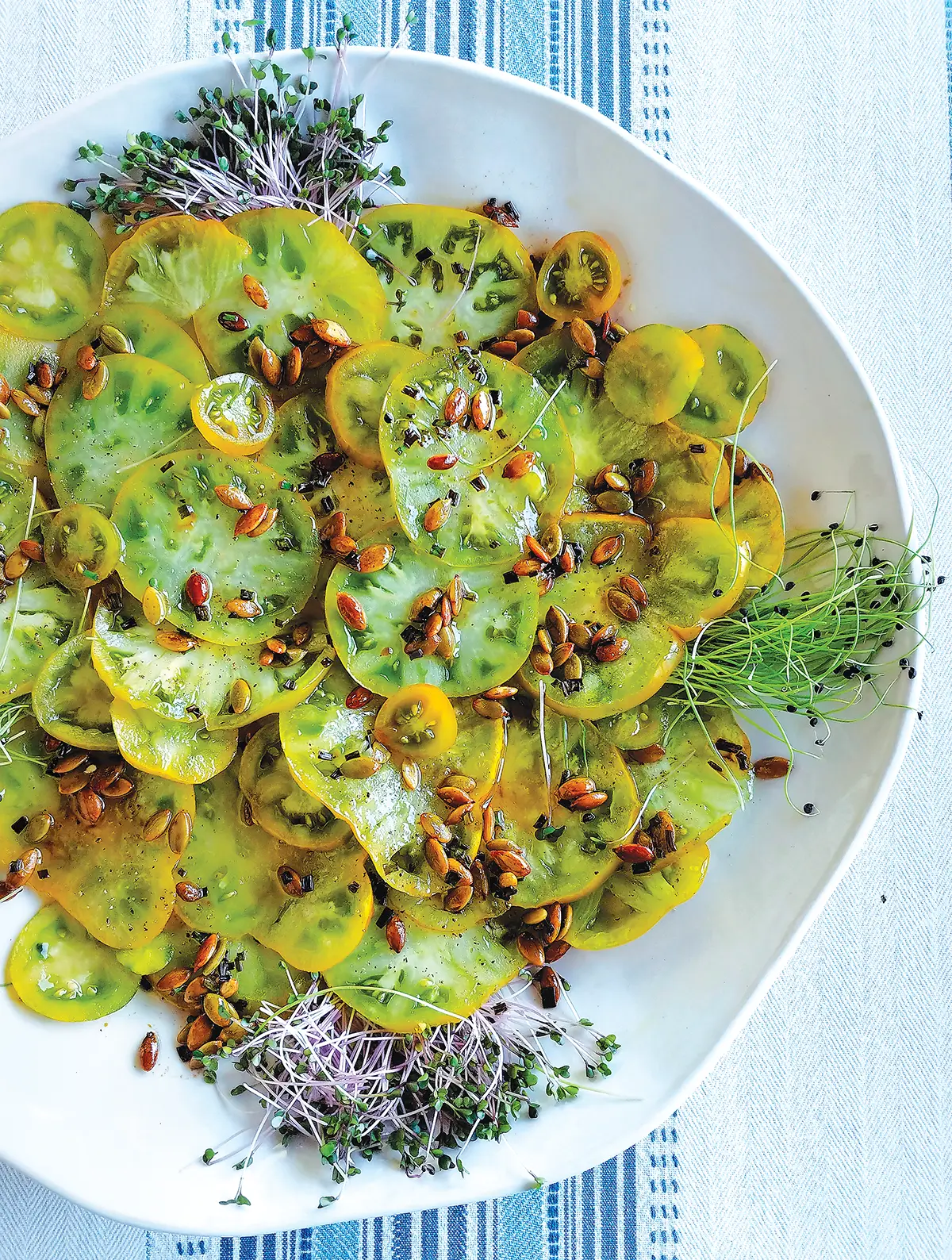 Green Tomato and Toasted Pepitas Salad