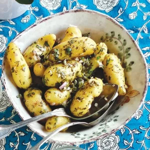 Herbed fingerling potatoes.