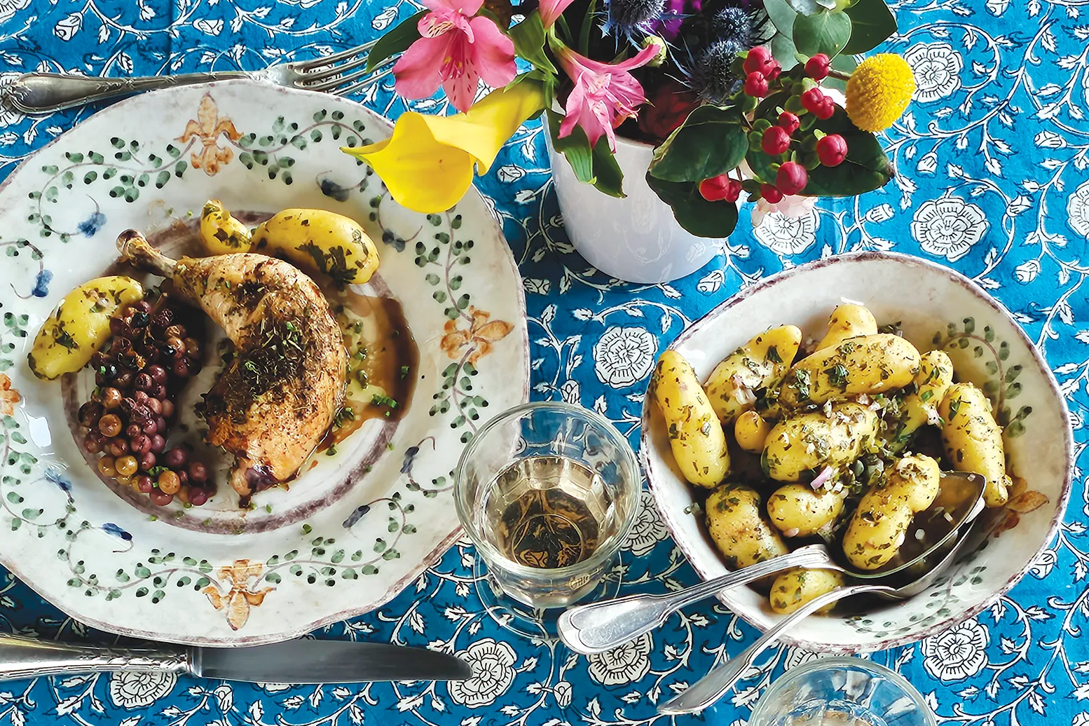 Herbed fingerling potatoes.