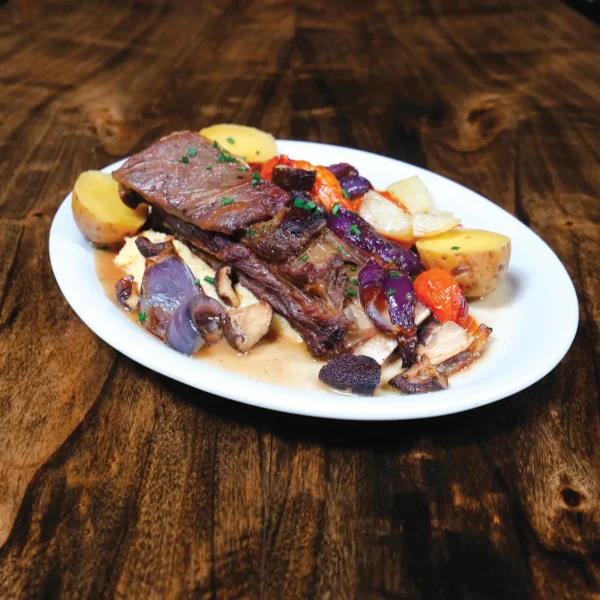 Braised Short Rib with Vegetables at Sear Steakhouse.