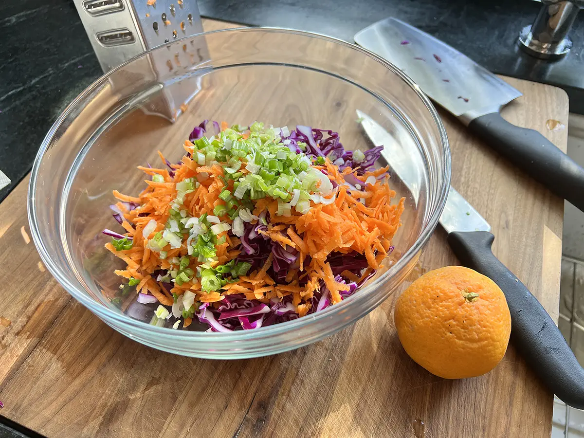 Red Cabbage Salad with Citrus Dressing