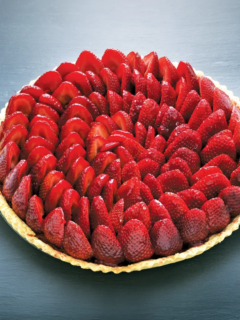 Standup strawberry tart