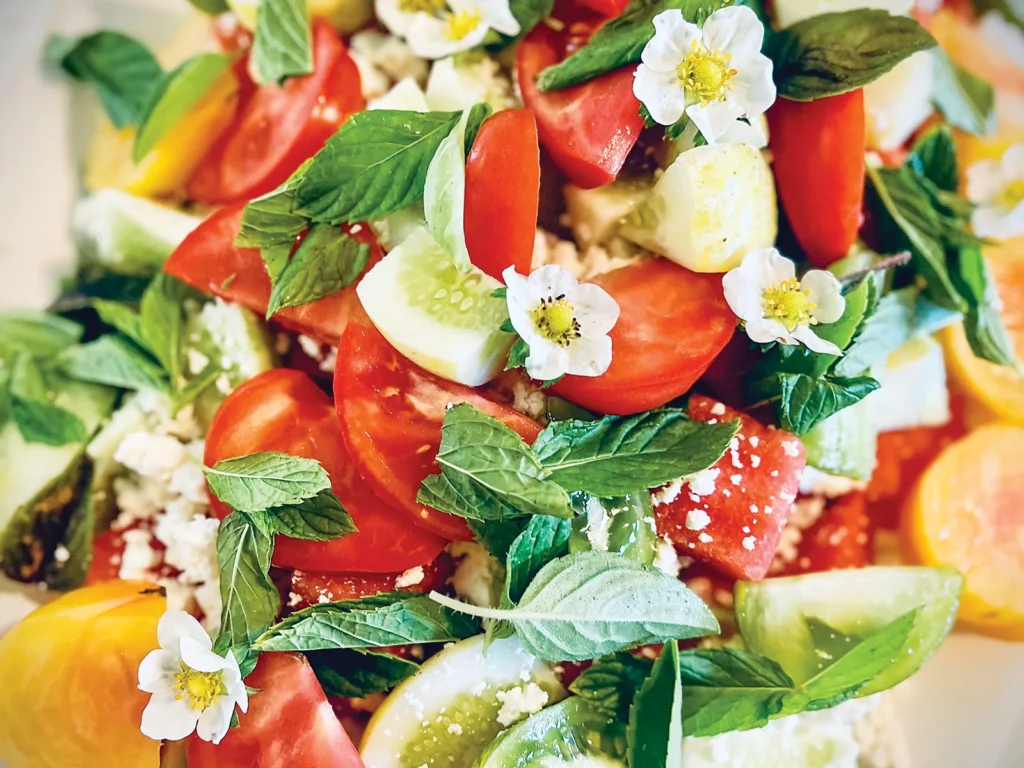 Summer Watermelon and Lemon Cucumber Salad.