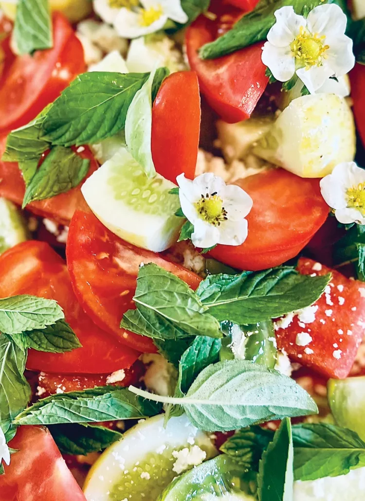 Summer Watermelon and Lemon Cucumber Salad.