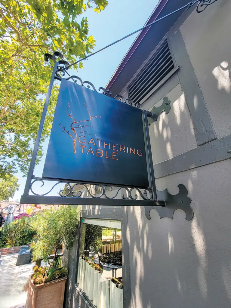 Picturesque setting of The Gathering Table in Solvang.