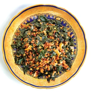 Kale and Ethiopian Farro Wat