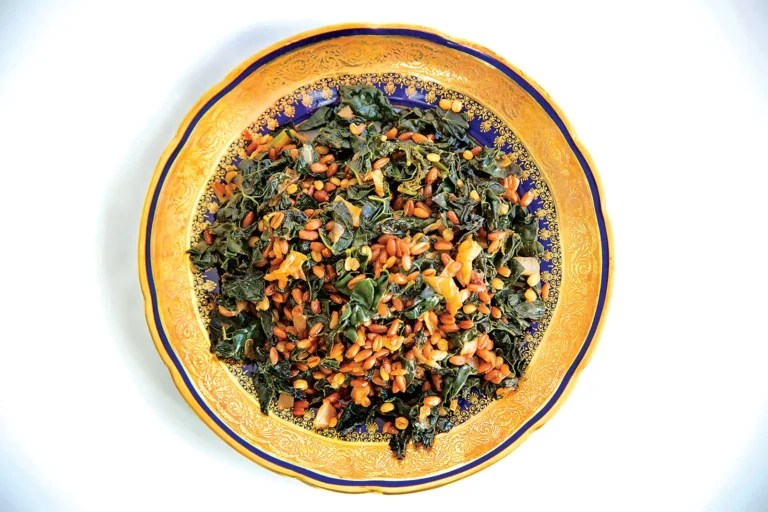 Kale and Ethiopian Farro Wat