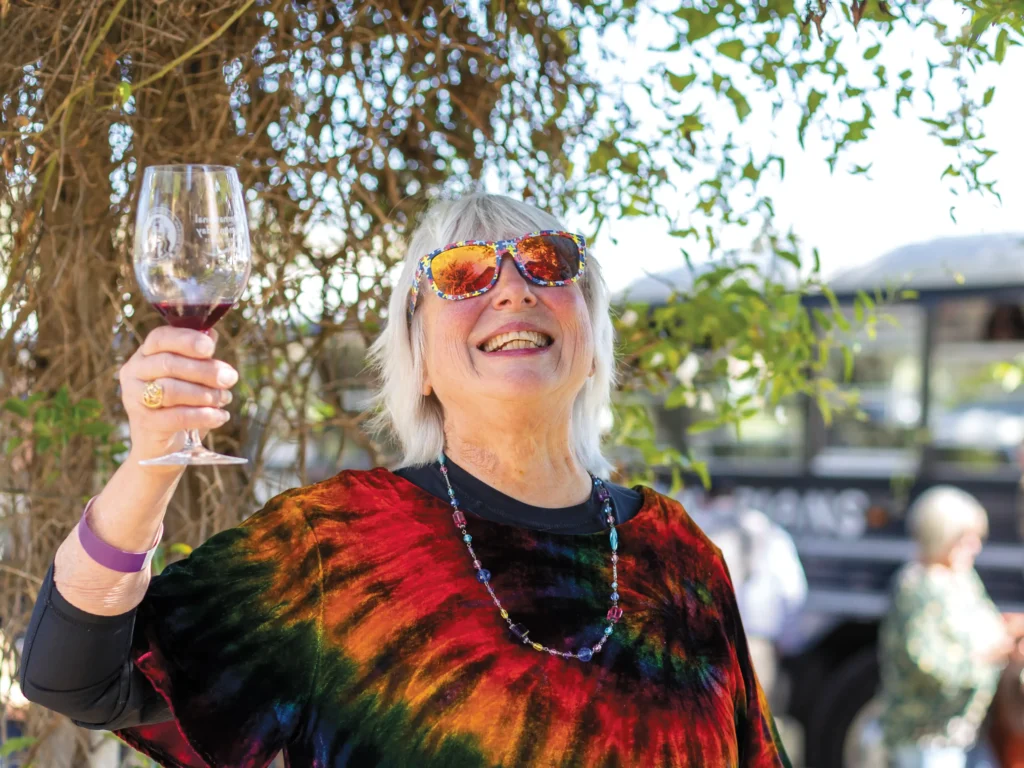 Lane Tanner raises a toast.