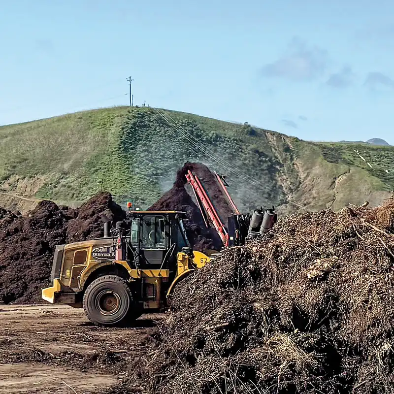 Composting at Tajiguas.