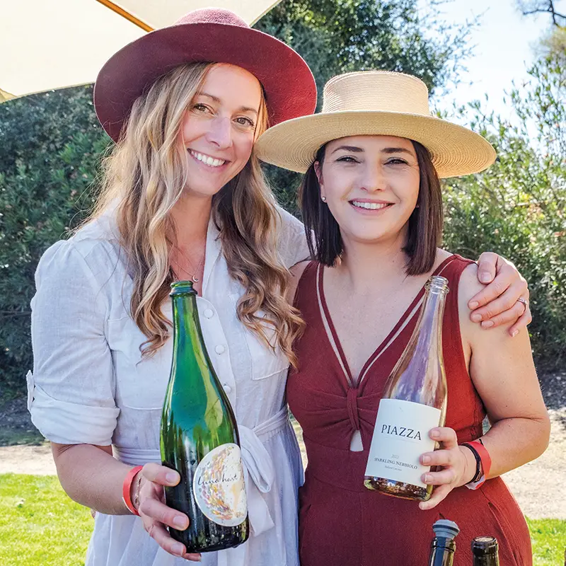 Gretchen Voelcker (Piazza and Luna Hart), and Tymari LoRe posing for the camera.