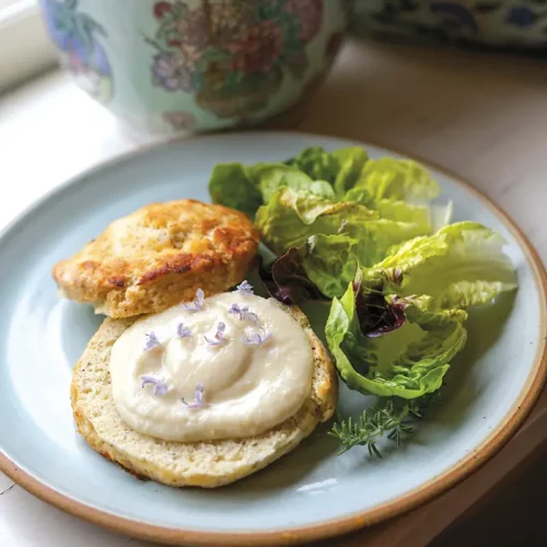Corn butter on a biscuit.