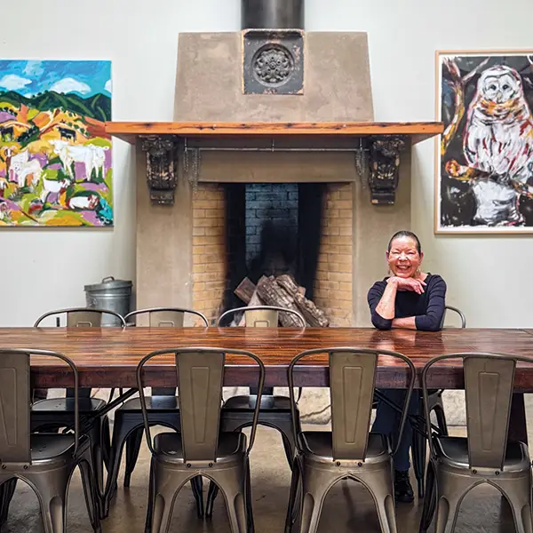 Janet Olsson in the Grand Room of Industrial Eats.