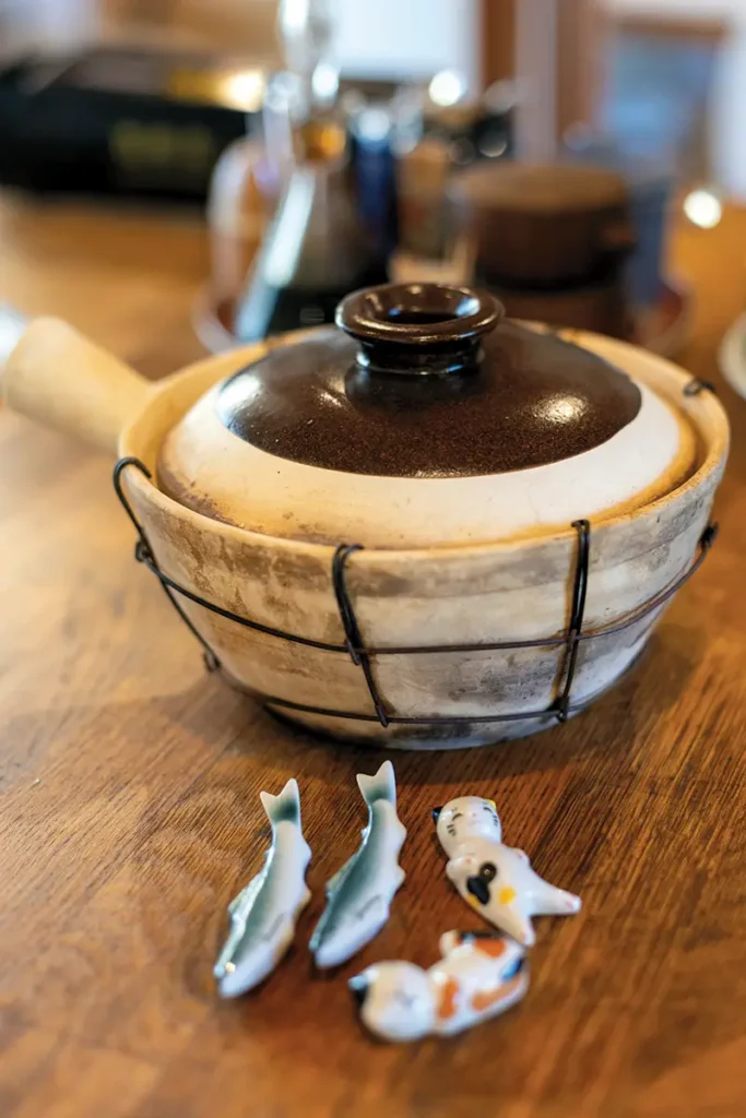 A traditional Chinese clay pot.